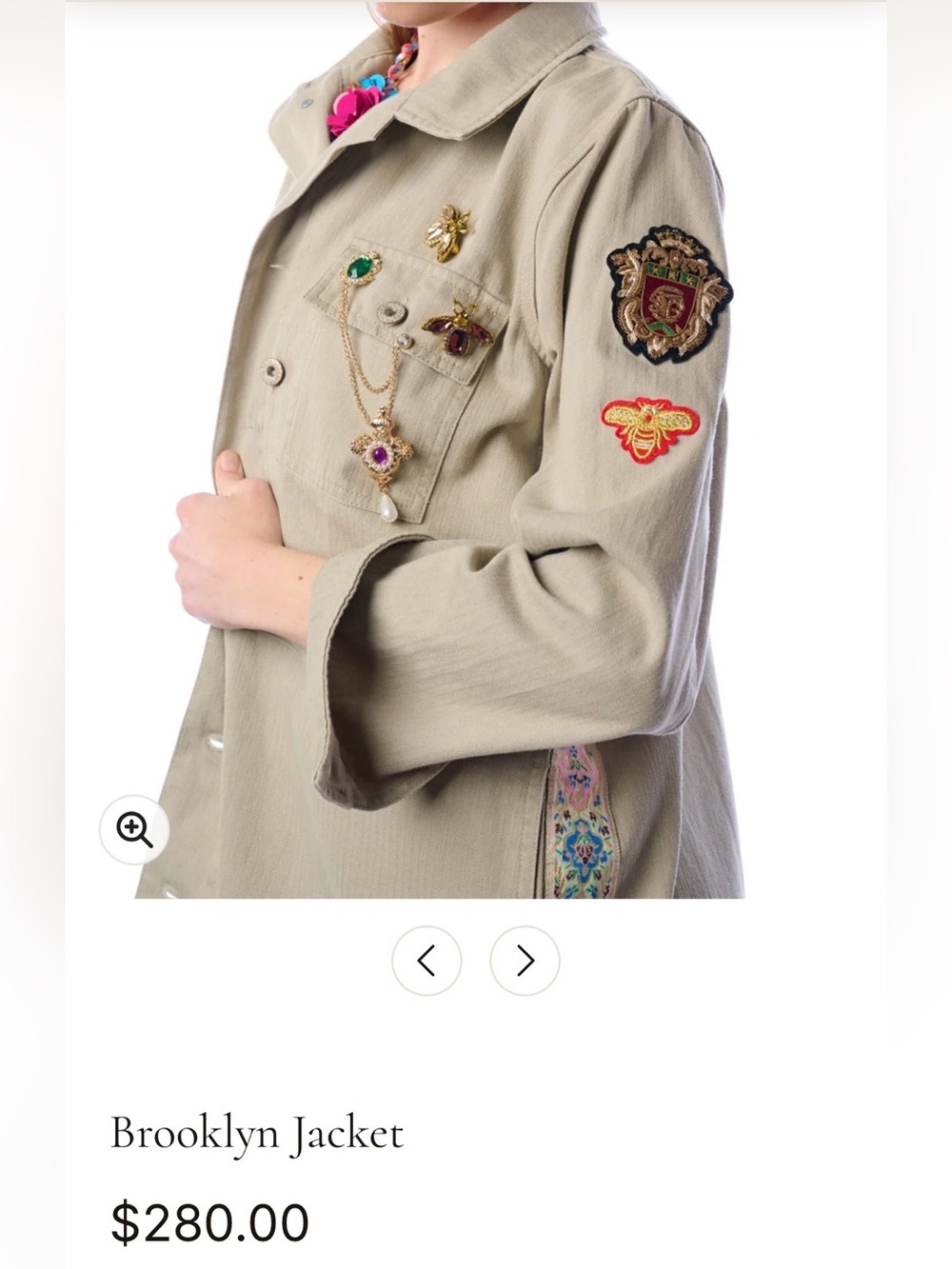 Aratta Brooklyn Jacket - Beige Military-Inspired Women’s Coat
